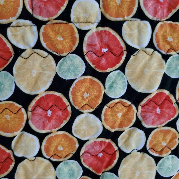 Colorful Citrus Pattern Quilted Placemat Set - Picture 7 of 7